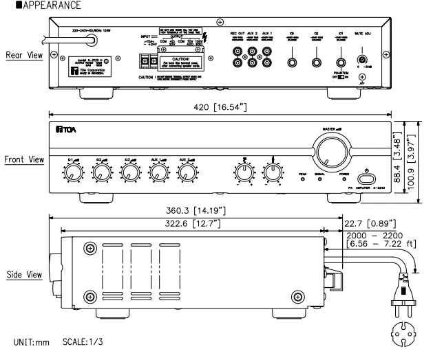 Thông số kĩ thuật Amply liền Mixer công suất 120W A-2120 H