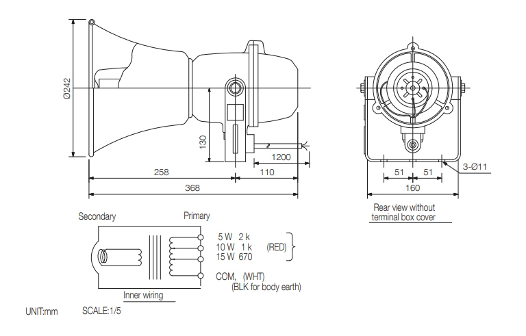 Thông số kĩ thuật TOA TP-M15D