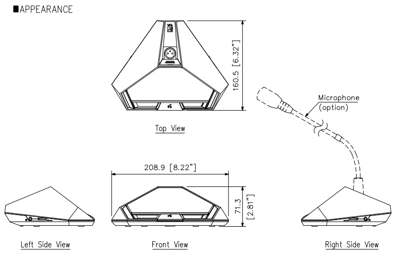 Thông số kĩ thuật TOA TS-D1000-DU