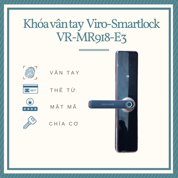 khóa vân tay viro-smartlock vr-mr918-e3 là gì