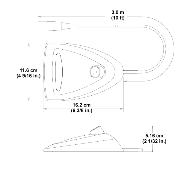 thông số chân đế shure a412