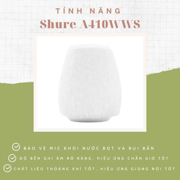 kính chắn gió shure a410wws có gì