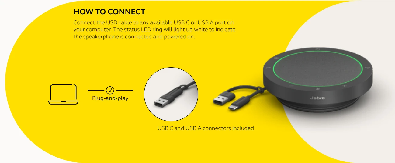 cách kết nối loa jabra speak2 40 uc dark grey