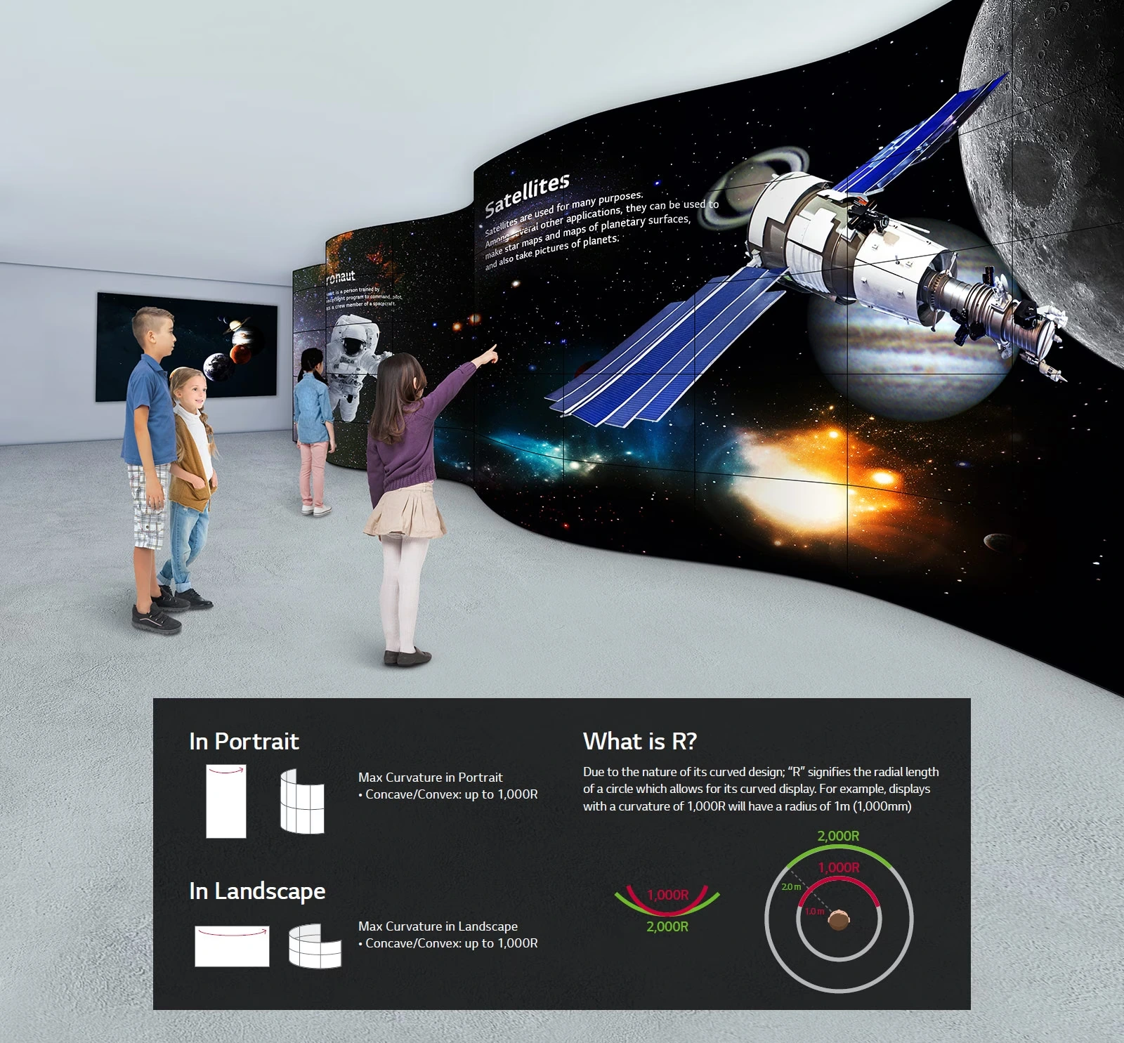 Màn hình OLED cong LG EF5G-P có thể mở rộng