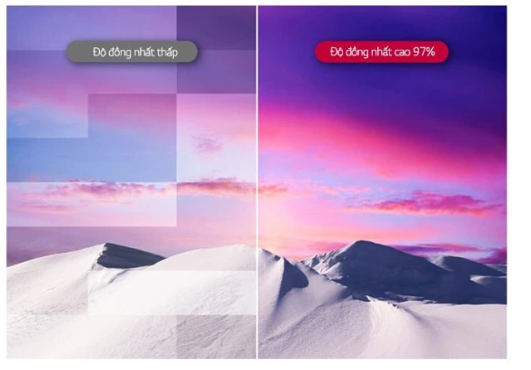 Chất lượng hình ảnh đồng nhất