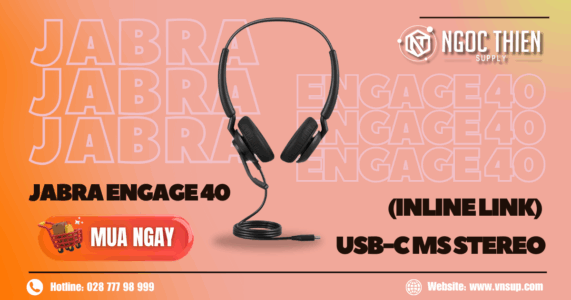 Tai nghe Jabra Engage 40 Inline Link USB-C MS Stereo