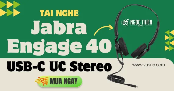 Jabra Engage 40 USB-C UC Stereo – Tai nghe call center chuyên dụng