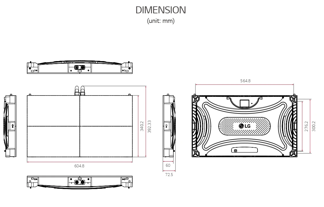 Kích thước dòng màn hình Fine-Pitch Essential