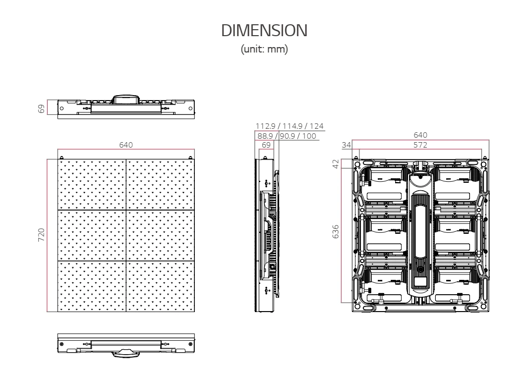 Kích thước series màn hình LG GSCC