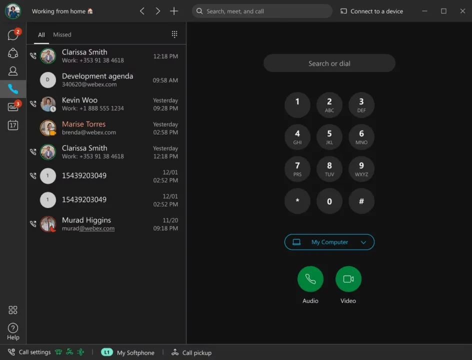 Quay số với Bản quyền phần mềm Webex Calling Call Plan