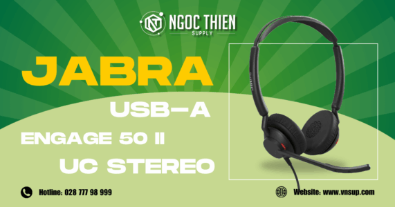 Jabra Engage 50 II USB-A UC Stereo - Tai nghe call center cho doanh nghiệp 2025 Tai nghe call center Jabra Engage 50 II USB-A UC Stereo