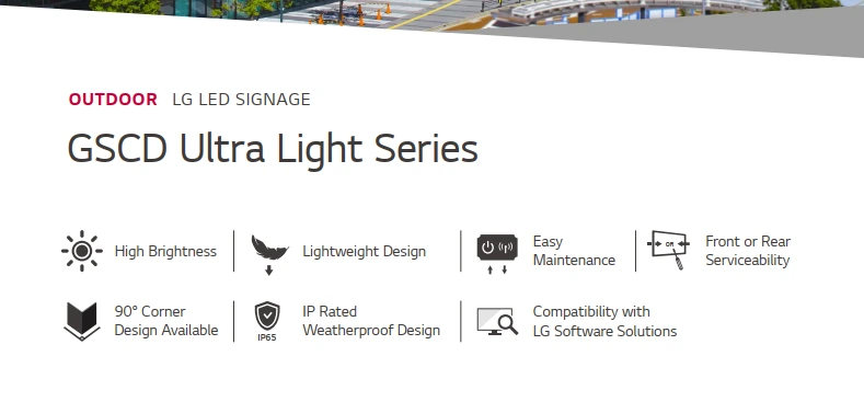 Tính năng màn hình LG Ultra Light GSCD100(P10.41)