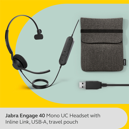 tai nghe 1 bên tai Jabra Engage 40 - (Inline Link) USB-A UC Mono chất lượng