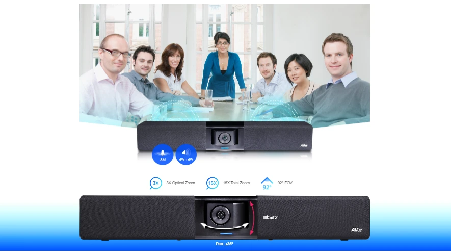 aver vb342 pro mang den cho phong hop hinh anh 4k song dong