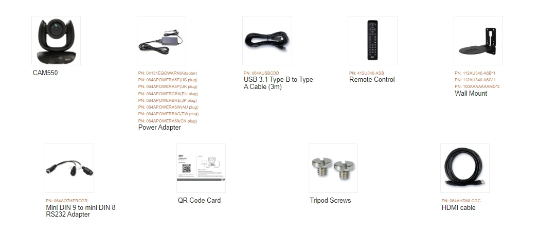 cac thanh phan trong hop cam550