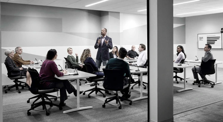 nguoi dan ong su dung bo thiet bi shure de thuyet trinh