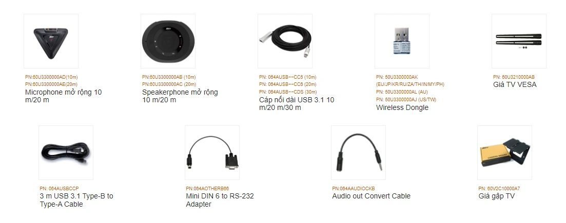 phu kien di kem cua aver vb342 pro