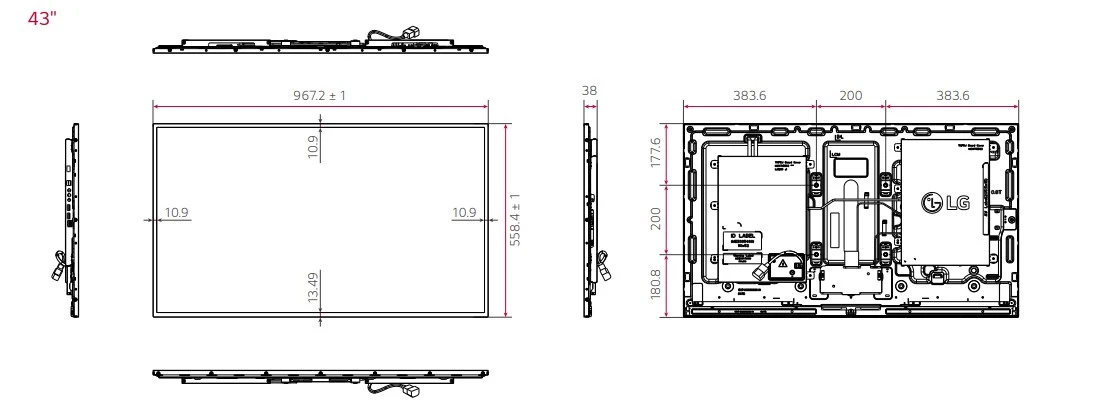 Thông số kỹ thuật LG 43TNF5J
