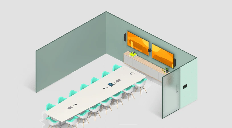Bộ thiết bị hội nghị truyền hình 20 người trên Ring Central với Rally Plus -02