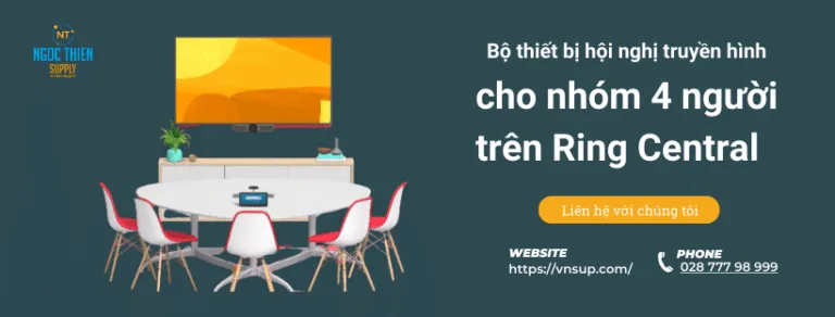 Bộ thiết bị hội nghị truyền hình 4 người trên Ring Central-06