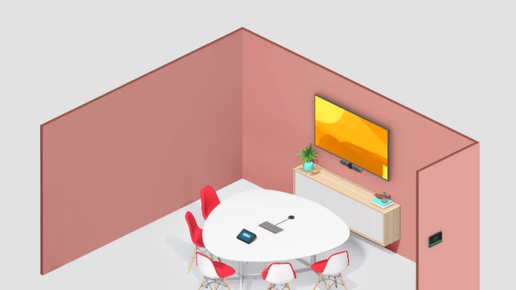 Bộ thiết bị hội nghị truyền hình 4 người trên Ring Central với phần mềm hội nghị truyền hình chuyên dụng