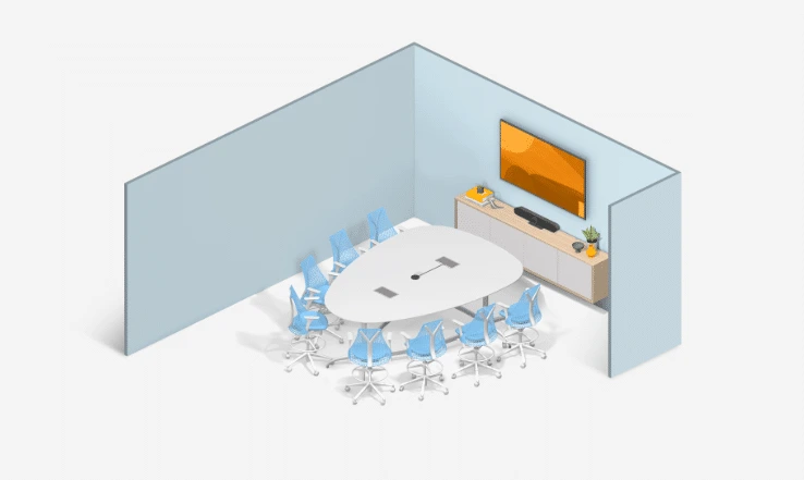 Bộ thiết bị hội nghị truyền hình 8 người trên Ring Central với micro mở rộng