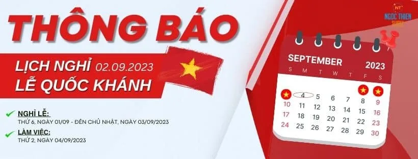 Ngọc Thiên thông báo lịch nghỉ lễ Quốc Khánh 292023