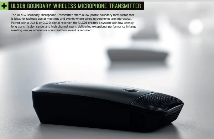 bộ phát micro boundary không dây shure ulxd6/c là gì