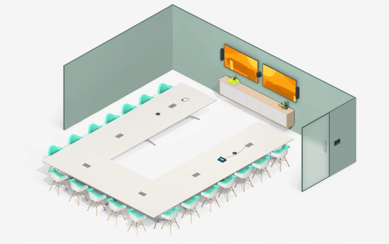 Giải pháp thiết bị hội nghị truyền hình trực tuyến cho phòng học 46 người trên Ring Central dựa trên thiết bị hội nghị chuyên dụng