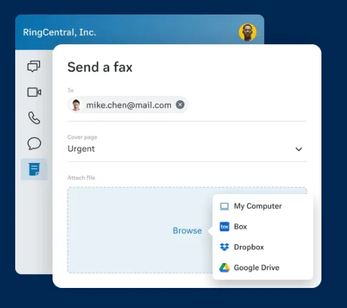 tinh nang fax tren ringcentral