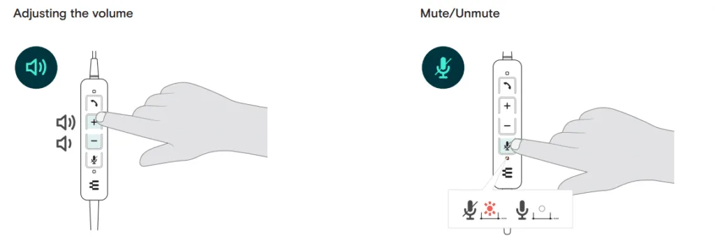 Hướng dẫn điều chỉnh, bật và tắt âm lượng EPOS ADAPT 100 Series