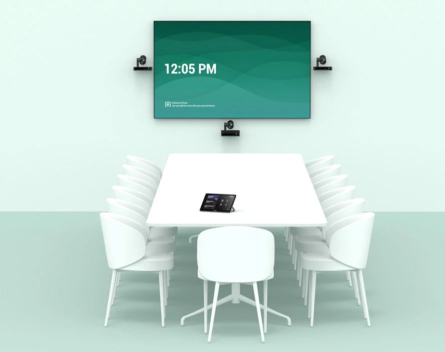 Lắp đặt bộ thiết bị hội nghị Yealink MVC S90 ở phòng họp bàn chữ nhật