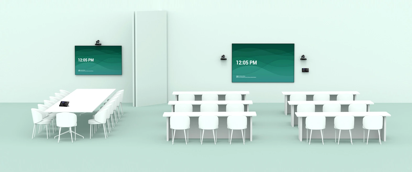 Lắp đặt bộ thiết bị hội nghị Yealink MVC S90 ở phòng họp chia đôi