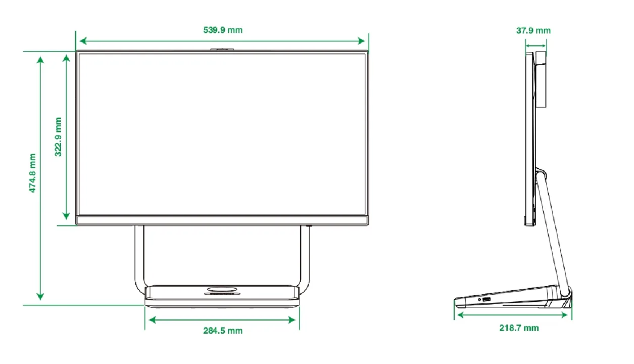Thông số kỹ thuật màn hình cộng tác DeskVision A24 Microsoft Teams