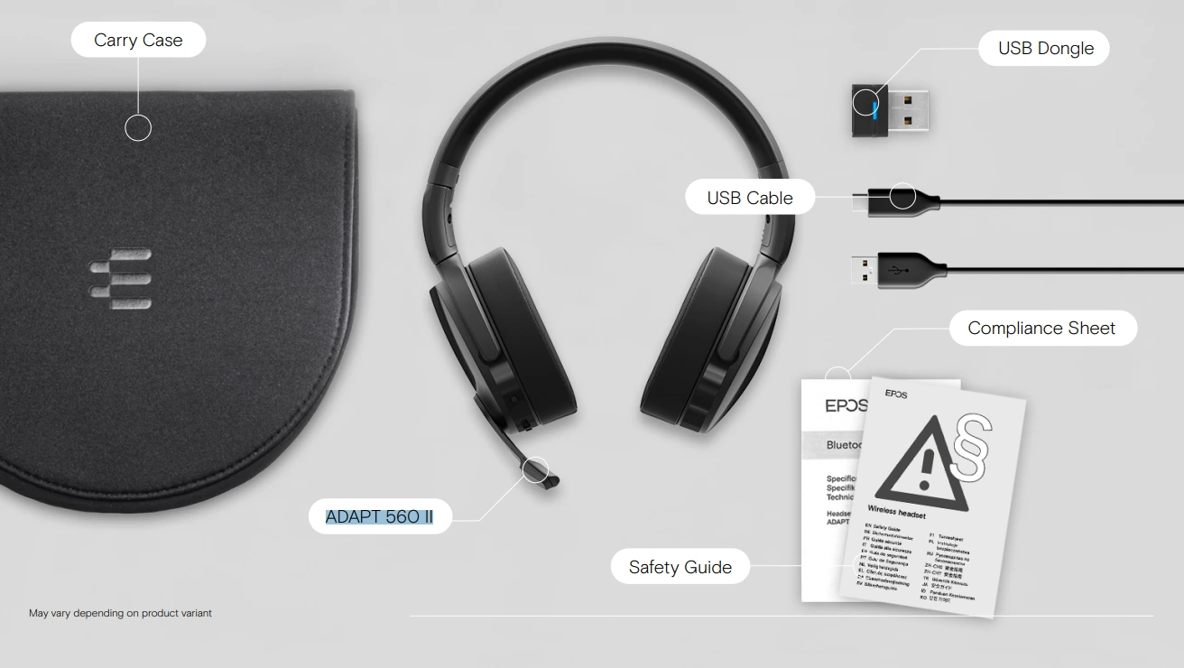 Trong hộp tai nghe ADAPT 560 II