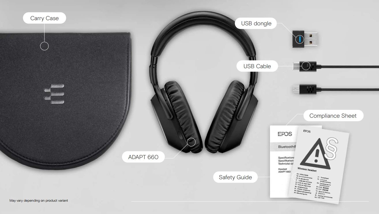 Trong hộp tai nghe ADAPT 660