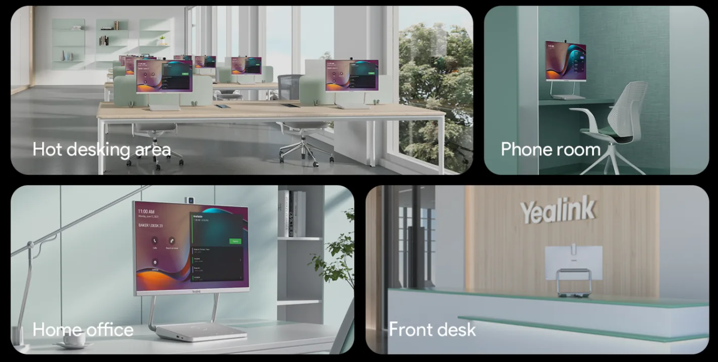 Ứng dụng DeskVision A24 Microsoft Teams tại nhiều điểm làm việc