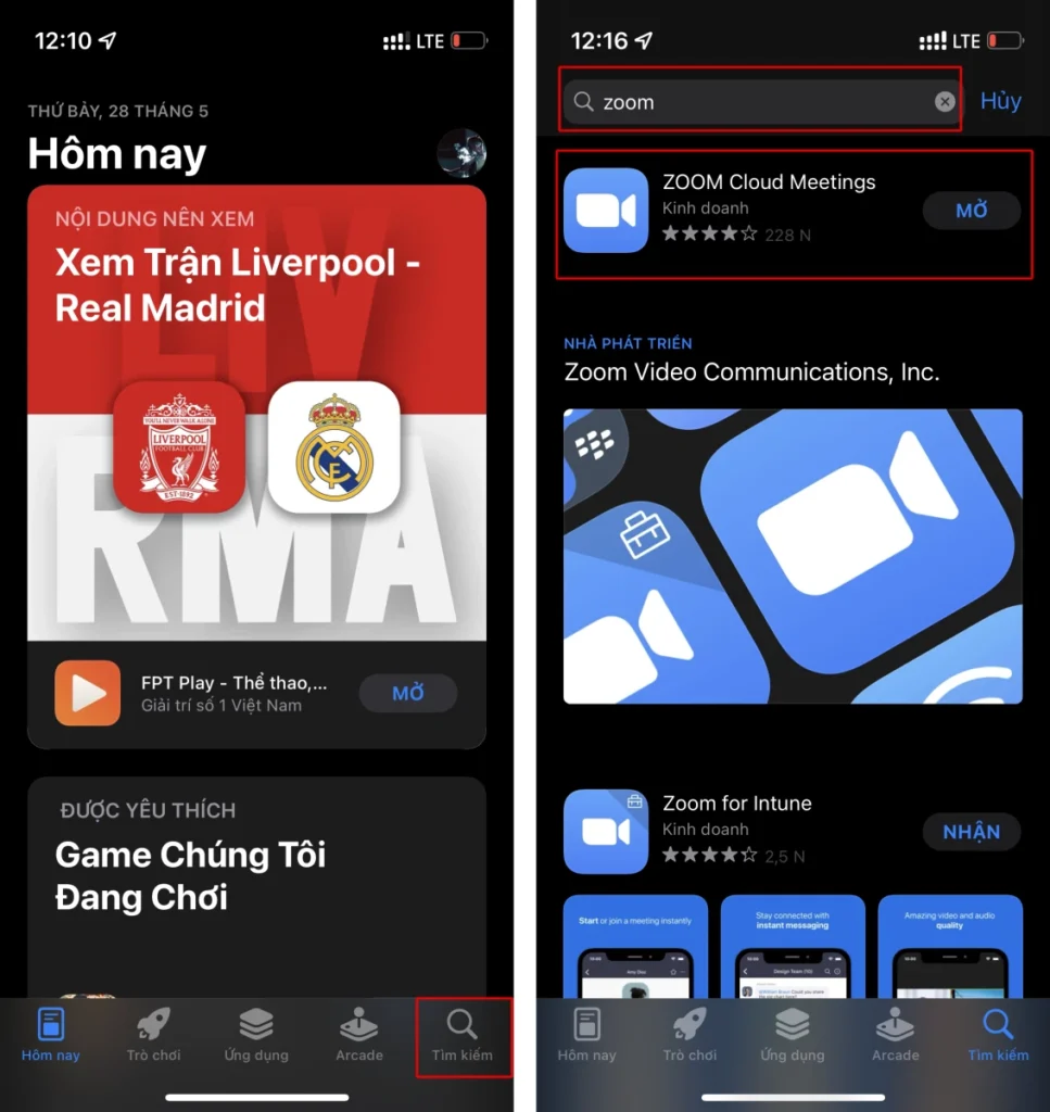 Update Zoom trên điện thoại