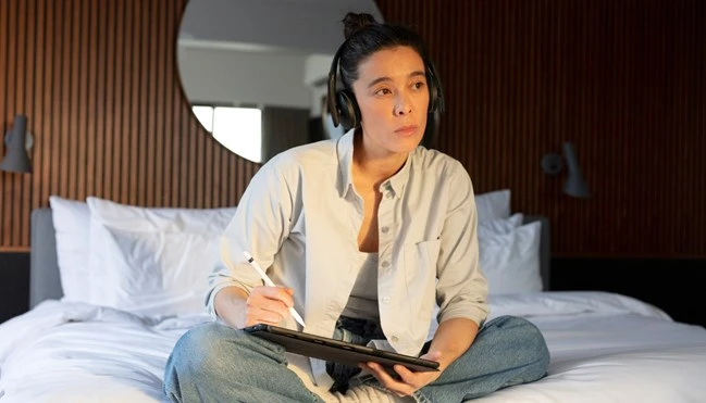 adapt-200---woman-working-in-bed