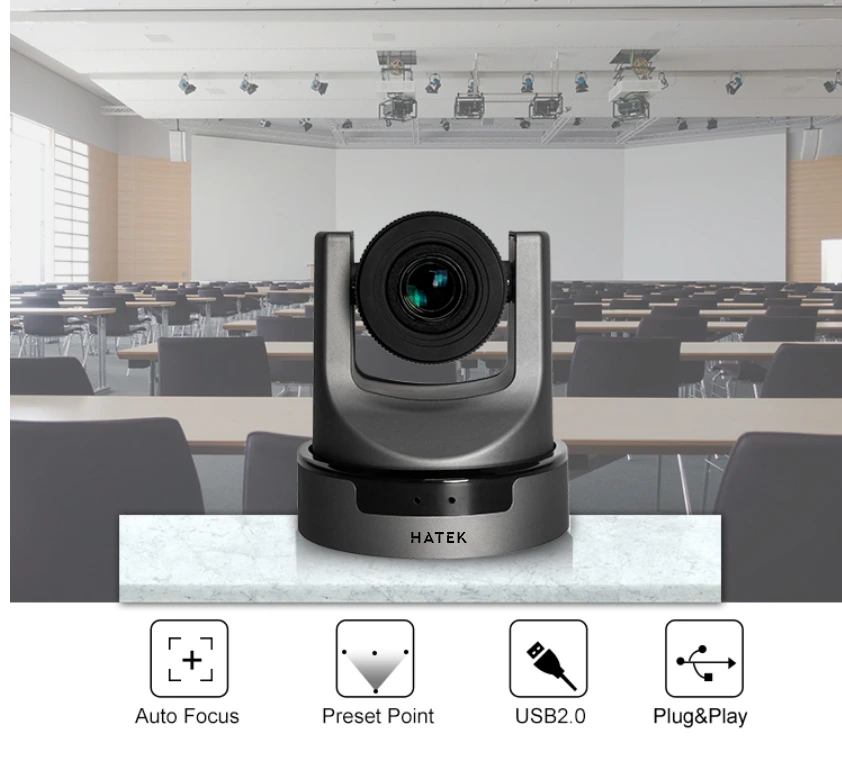 Camera Hội nghị PTZ 4K Hatek UC P410 