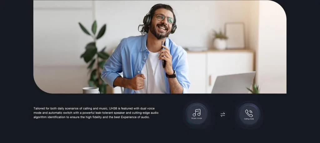 Sử dụng tai nghe Yealink UH38 dual