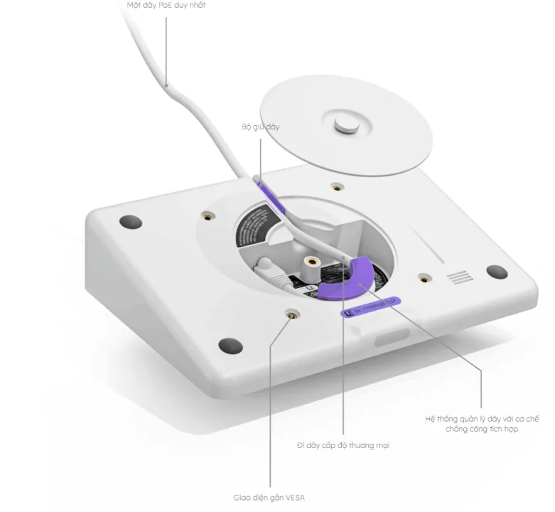 đi dây trong Logitech Tap IP