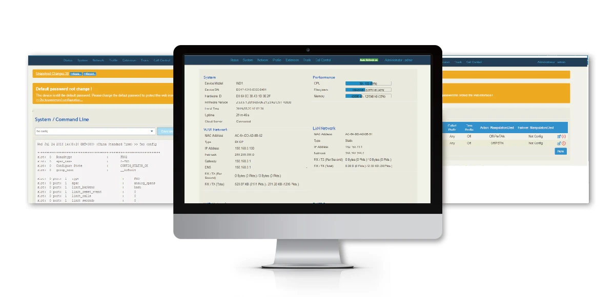 Quản lí tổng đài VoIP giá rẻ Dinstar UC120 dễ dàng qua hệ thống đám mây