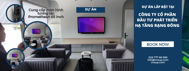 cung cấp màn hình tương tác cho công ty cổ phần đầu tư phát triển hạ tầng Rạng Đông