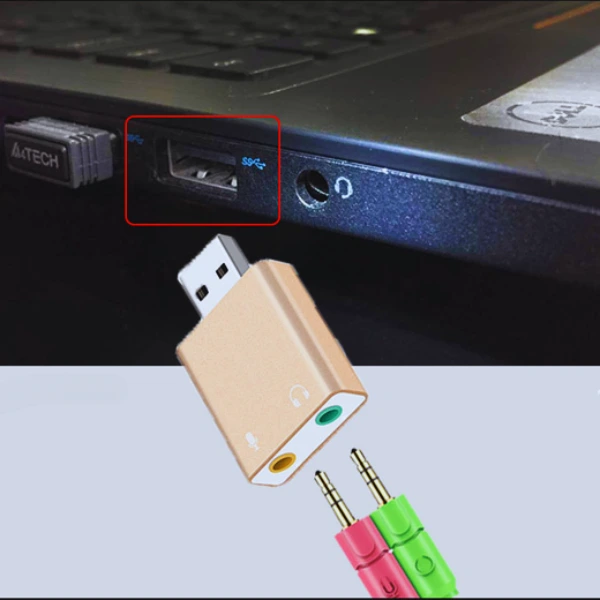 Cách kết nối tai nghe với laptop (loại 2 chui cắm)