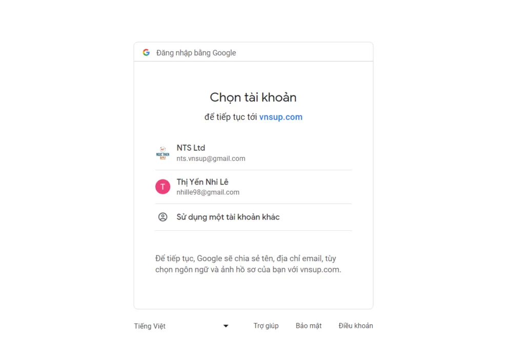Đăng nhập mua Zoom tự động bằng tài khoản Google