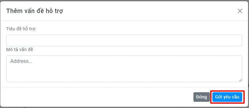 Hướng dẫn tạo phiếu hỗ trợ trên website id.vnsup.com 1