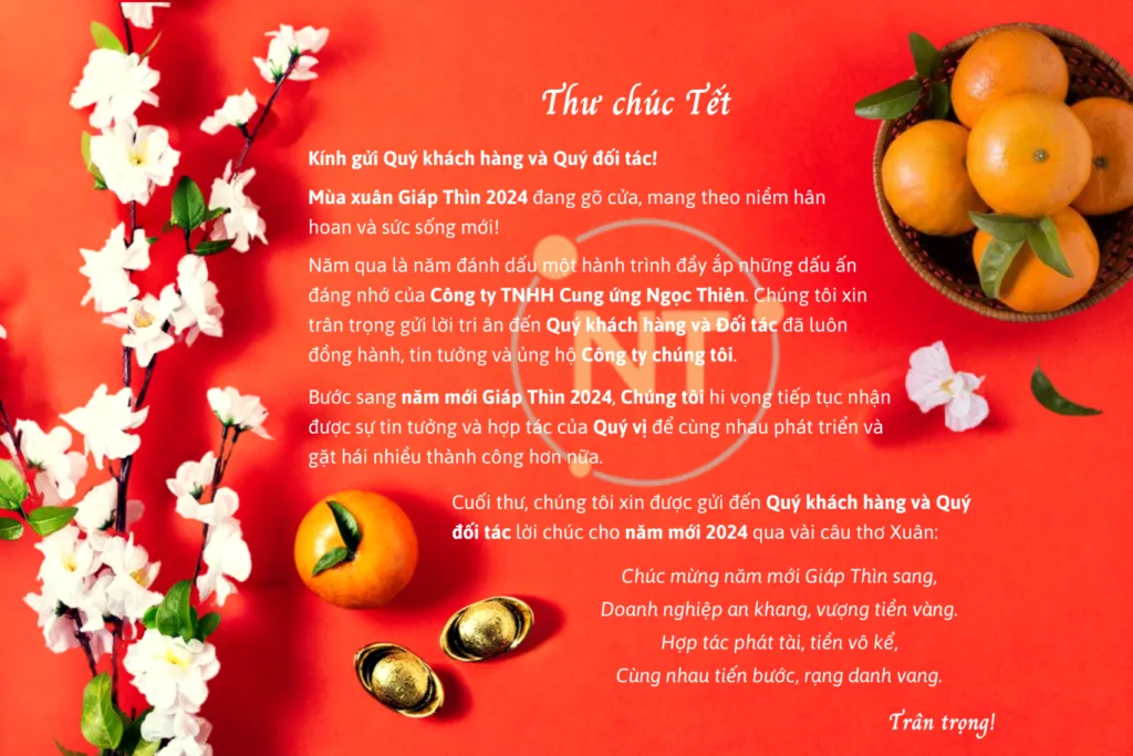 Thư chúc tết 2024 