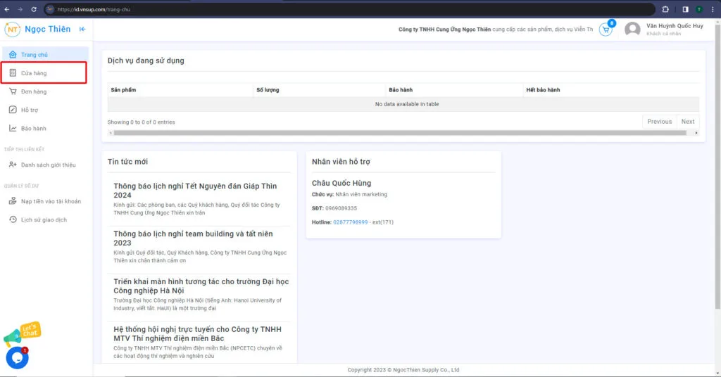 Vào cửa hàng để tìm sản phẩm muốn mua