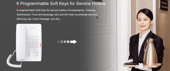Có 6 Phím Mềm Lập Trình Cho Tính Năng Đường Dây Nóng Dịch Vụ